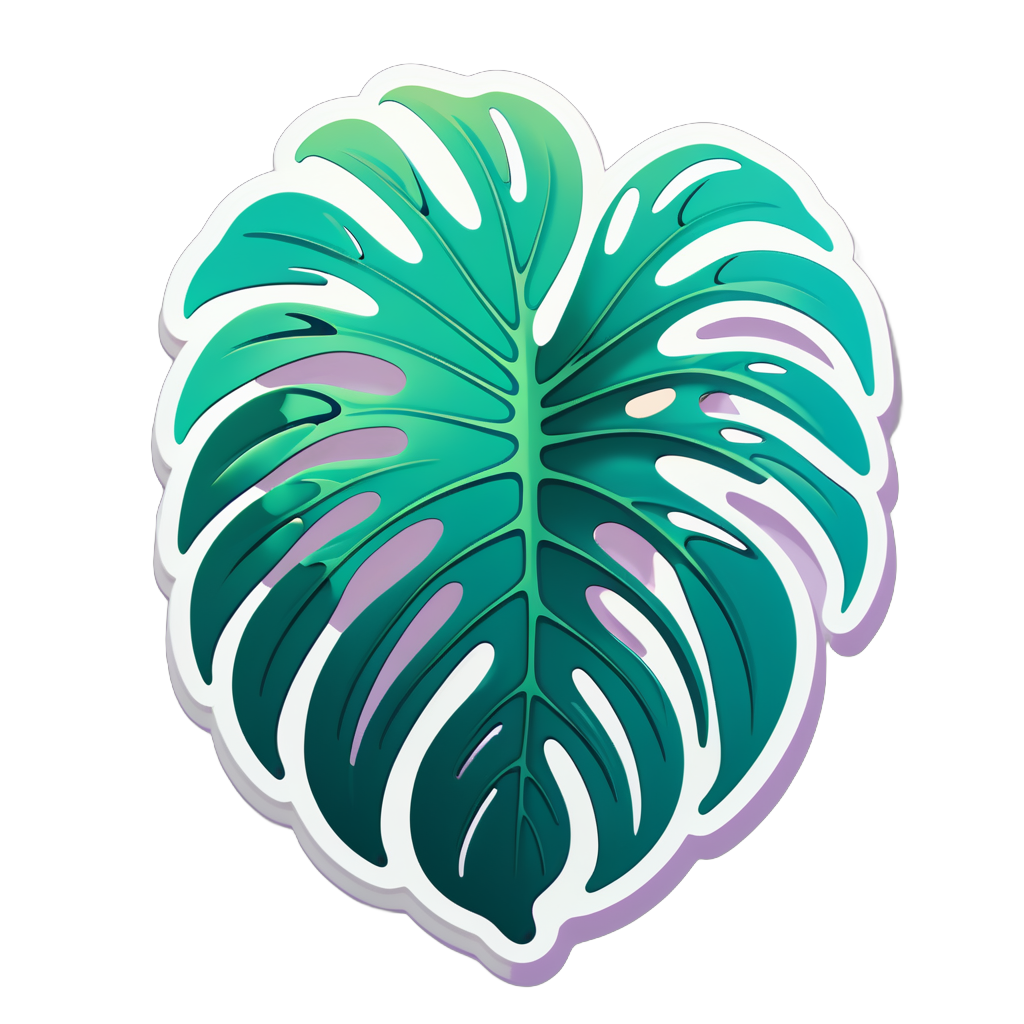melty abstract monstera