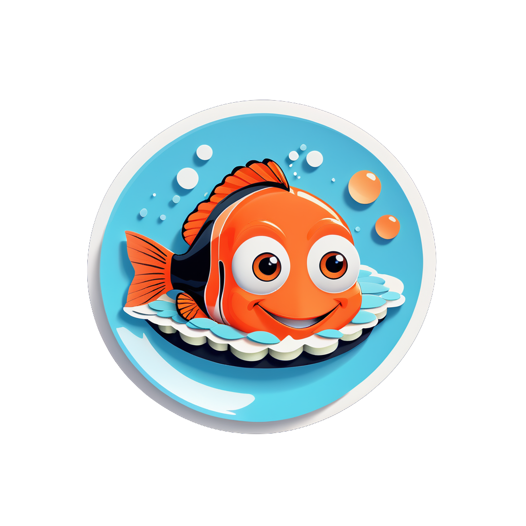 finding nemo as sushi on a plate