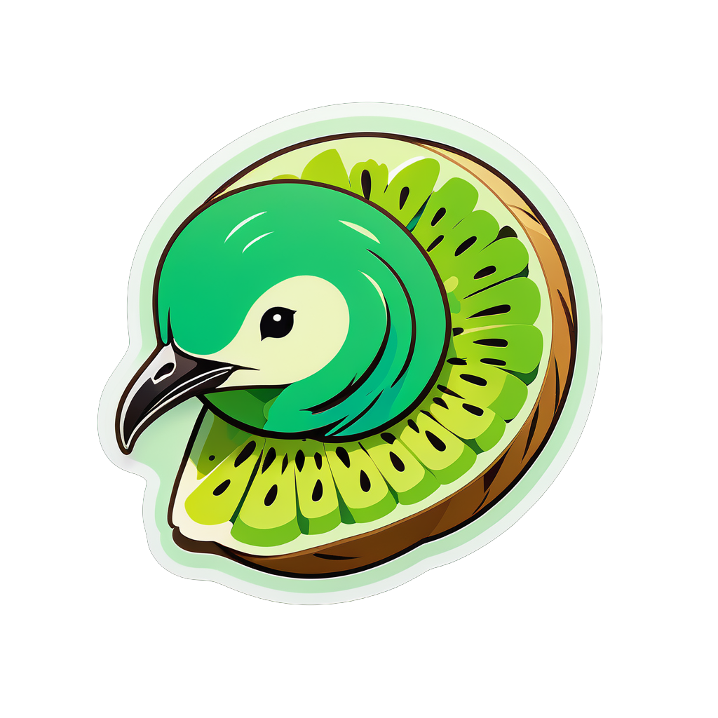 sliced kiwi bird
