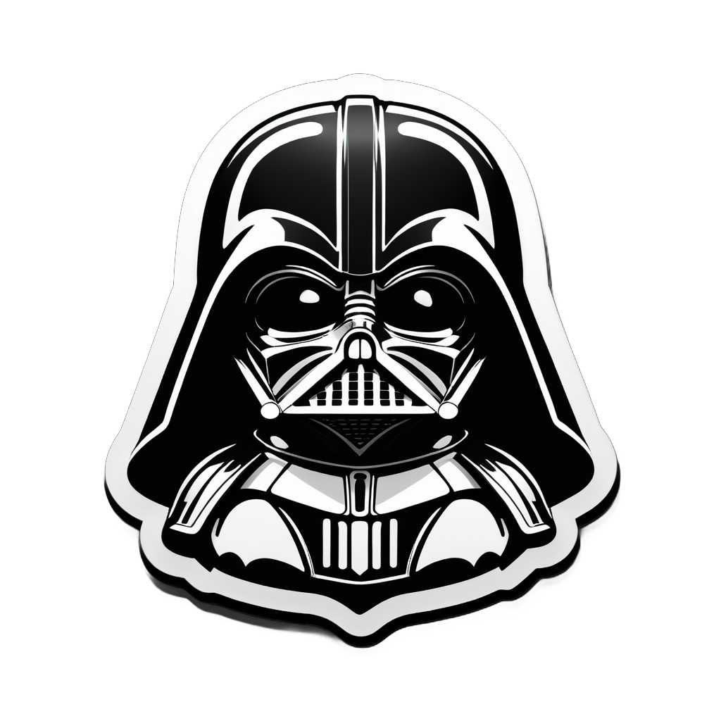 black and white embarrassed darth vader