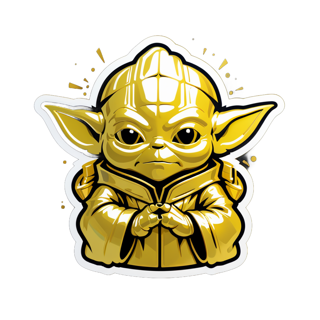 gold shiny yoda